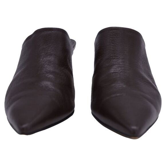 Simon Miller Kicker Low-Heel Mules In Brown Leather - Picture 2 of 6